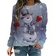 thumbnail image 2 of Pntutb moda mujer imprimir manga larga cómoda transpirable cuello redondo sudadera Pntutb Pntutb-7923, 2 of 5