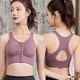 thumbnail image 3 of Sujetador deportivo con cremallera frontal sin aro de acero para yoga, resistente a golpes, para correr, ropa interior hueca para mujer, hermoso chaleco, 3 of 5