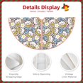 thumbnail image 4 of Daiia Cute Rabbit Drawing Merry Christmas Tree Skirt , Xmas Large Lace-up Tree Skirt, Santa Snowflakes Rustic Home Decorations New Year Party Farmhouse Decor-48", 4 of 7