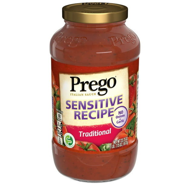 Prego Sensitive Pasta Sauce, Low FODMAP Tomato Sauce, Traditional