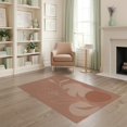 thumbnail image 2 of ODIKA 4'x6' Warm Terracotta Elegance with Minimalist Washable Area Rug Contemporary Floral Artistry, Subtle Line Drawing for Bedroom, Reading Nook, Pet Friendly & Non-Shedding, 2 of 7