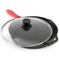 thumbnail image 2 of MegaChef 12 in Oven Safe Cast Iron Skillet with Tempered Glass Lid, 2 of 8