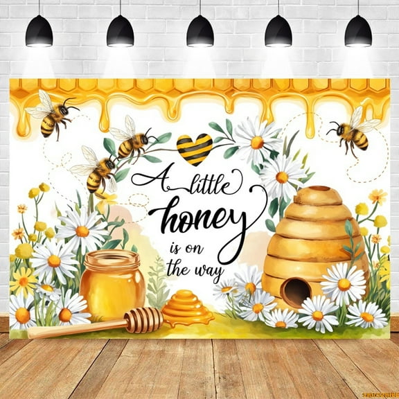 Sweet Hy Bee Backdrop Newborn Baby Shower Kids Birthday Party Portrait Custom Photography Background r Banner Photostudio