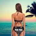 thumbnail image 5 of Woman's Sexy Swimwear Stylish Meow Black Cat 2 Pcs Push-up Halter Pad Swimsuit/Bathing/Bikini Set, Medium, 5 of 6