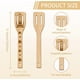 thumbnail image 3 of Juego de 6 utensilios de cocina de bambú con forma de tren, cucharas de cocina de madera grabadas con patrón de flores, espátula de bambú para cocina, cuchara de cocina de madera, 3 of 7