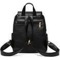 thumbnail image 2 of Backpack Mini Backpack PU Leather Ladies Rucksack Shoulder Bag Purses Backpack (Black), 2 of 9