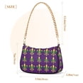 thumbnail image 3 of FORMRS Womens Shoulder Bag with Chain Strap Clutch Purse Cute Tote Handbag, Gold and Green Floral Pattern, 3 of 7