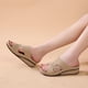 thumbnail image 5 of Sandalias planas con punta abierta y tacón de cuña Zapatillas de mujer con recorte vintage Wmkox8yii ytu3163, 5 of 8