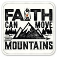 thumbnail image 2 of Vinyl Drink Coasters - Set of 4 - Faith Can Move Mountains, 2 of 3