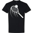 thumbnail image 3 of Inktastic Swinging Tennis Racket T-Shirt, 3 of 5