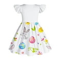 thumbnail image 5 of Abomasnow Toddler Girls Dresses Summer Flutter Sleeve Swing Sundress Kid Birthday Party A-Line Crewneck Dress 3-14 Years, 5 of 6