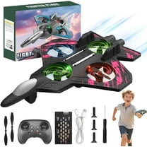 Rc Stunt Fighter Jet Toy, 2026 New Foam Remote Control Airplane with 360° Flips & Led Lights, Remote-Controlled Rc Fighter Jet Drone, for Beginners, Hristmas & Birthday Gift (Red*1 Battery)