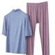 thumbnail image 5 of TaTaai Womens high neck pajama set, 3/4 sleeves, solid color modal, casual trendy, breathable skin-friendly, comfortable fit, great for spring & autumn bedtime & relaxation Gift, 5 of 5