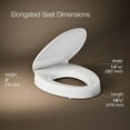 thumbnail image 3 of Asiento de inodoro KOHLER Hyten Elevated Quiet-Close blanco, 3 of 9