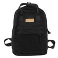 thumbnail image 1 of Sac à Dos Décontracté Hommes Femmes en Toile de Coton Sac d'École Mode Sac à Dos (Noir), 1 of 10