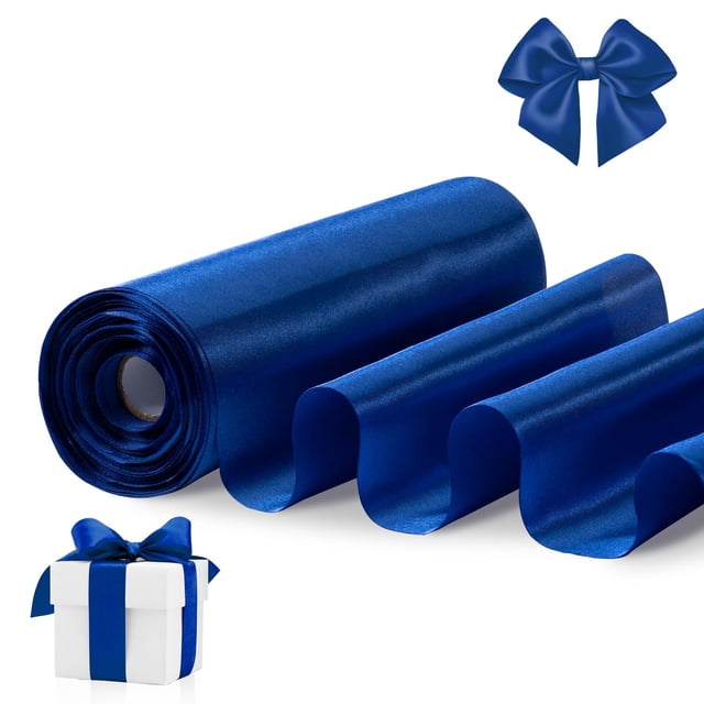 Cinta Decorativa FAKILO Satén Azul 8 Pulgadas x 20 m
