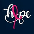 thumbnail image 2 of Wild Bobby, Hope Breast Cancer Ribbon, Breast Cancer Awareness, Front and Back Graphic Zip Up Hoodie Sweatshirt, Navy, Large, 2 of 4