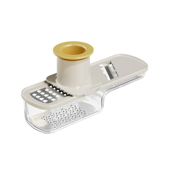 3-in-1 Manual Vegetable Slicer & Cutter - Multi-Utility Kitchen Tool for Ginger, Chili, Herbs, Fruits | Julienne Slicer with Container & Detachable Blades