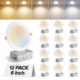 thumbnail image 1 of Luminaria MAILCOS de 15 cm, paquete de 12, 5 CCT regulable, 12 W, 120 V, ETL, 1 of 7