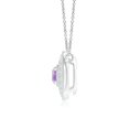 thumbnail image 2 of ANGARA Natural 0.1 Ct. Amethyst with Diamond Halo Pendant Necklace in Sterling Silver for Women with 18 Inch Chain, 2 of 9