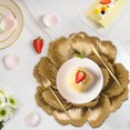 thumbnail image 4 of VCVCOO 15 Inch Round Placemats Set of 4, Gold 3D Hibiscus PVC Table Mats, Non-Slip, Heat & Stain Resistant, Waterproof Wipe Clean Dining Place Mats, 4 of 9