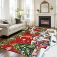 thumbnail image 2 of 8x10 Area Rugs for Living Room, Red Christmas Non Slip Area Rugs for Kitchen Bedroom Entryway, Gnomes Xmas Tree Snowflake Gifts Washable Carpet Runner Rug Floor Mats for Bedroom Home Decor, 2 of 9