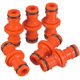 thumbnail image 1 of 6 piezas de accesorios de manguera de conector de manguera macho doble para unir el tubo de la manguera de jardín (naranja), 1 of 2