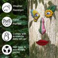 thumbnail image 3 of Decoración de caras de árbol al aire libre, decoración de arte de jardín de mariposas coloridas, decoración de arte de árbol, adecuado para árboles de patio (1, mariposa colorida), 3 of 5
