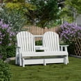 thumbnail image 2 of Wildridge Heritage 5' Glider with Console Glider, White - Outdoor Weather Resistant Recycled Plastic Furniture for Patio, 2 of 4