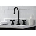 thumbnail image 2 of Kingston KS2980AX Robinet de Lavabo à Large Diffusion de 8 Po avec Bonde en Laiton, Noir Mat, 2 of 3