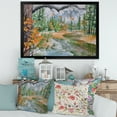 thumbnail image 3 of Designart 'Trees With River In Autumn Forest' Lake House Framed Art Print, 3 of 4
