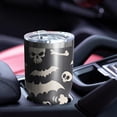 thumbnail image 4 of 30oz Spooky Halloween Icons Pattern Tumblers Stainless Steel Tumbler with Lid and Straw,Vacuum Insulated Double Wall Travel Tumbler Cups Mug with Cleaning Brush for Coffee,Tea, 4 of 7