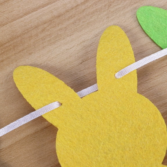 EXHUMKY 2 Sets Bunny Banner Decor Felt Party Supplies for Photographers Easter Events