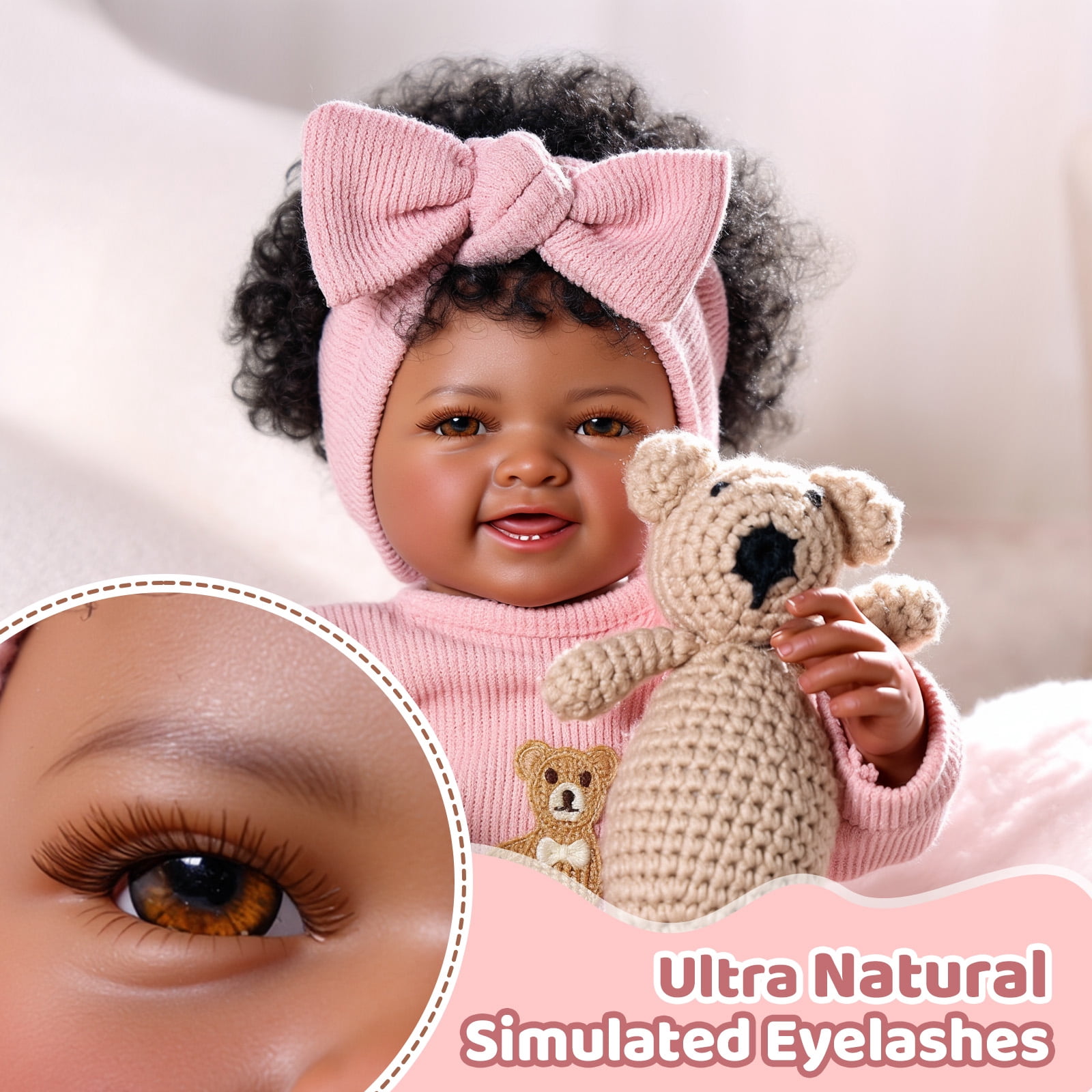 BABESIDE 20 Inch Reborn Dolls Dolls Handmade Dolls with Soft Cloth Body for Kids Age 3+