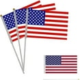 thumbnail image 1 of American Flag Mini Small US USA Handheld Stick Flags 5.5x8.3 Inch 10 Pack, 1 of 4
