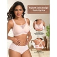 thumbnail image 2 of Bras for women no underwire women bras no underwire full support seamless bra for women bras for big busted women bras without underwire for women full coverage mesh neck bra Beige 3XL, 2 of 6