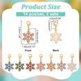 thumbnail image 2 of 28 Pcs Snowflakes Stitch Markers Enamel Crochet Stitch Marker Removable Lobster Clasp Locking Stitch Marker for Knitting Weaving Sewing Jewelry Making, 2 of 7