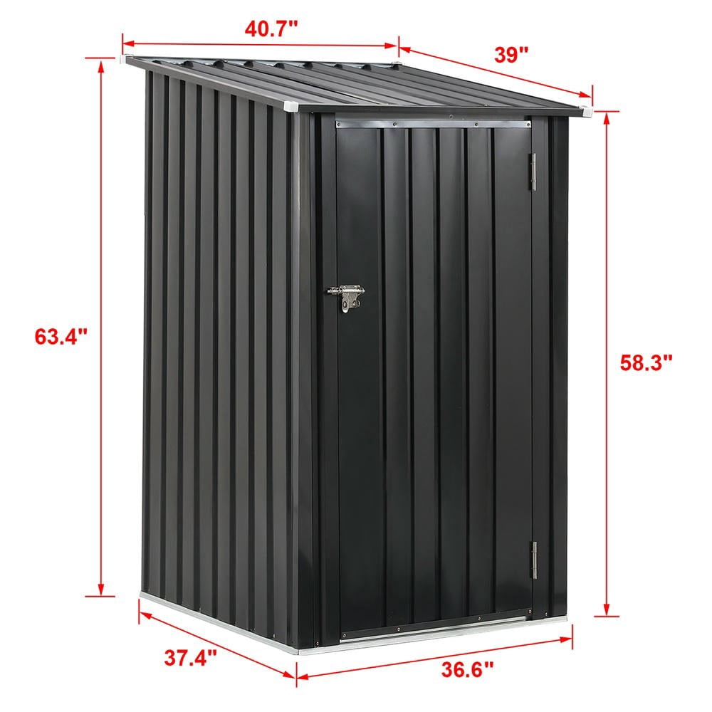 Barara King Outdoor Sheds, Outdoor Storage Tool House,Outdoor Storage Shed, 3 x 3 FT Metal Steel Garden Shed with Single Lockable Door