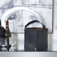thumbnail image 2 of DecMode 9" x 17" Dark Blue Leather 4 Bottle Wine Holder with Carrying Handle, 1-Piece, 2 of 8