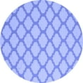 thumbnail image 1 of Ahgly Company Indoor Round Trellis Blue Modern Area Rugs, 8' Round, 1 of 4