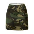 thumbnail image 5 of ZHOGXU Women's Athletic Skirt With Built In Shorts High Waist Camouflage Print A Line Comfortable Slim Fit Mini Skirts For Casual Daily Wear,Green,M, 5 of 6