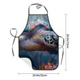thumbnail image 4 of Naloa 1Pack Adjustable Bib Apron Waterdrop Resistant Cooking Kitchen Aprons for Women Men Chef, Underwater Lazy Turtle Print, 4 of 5