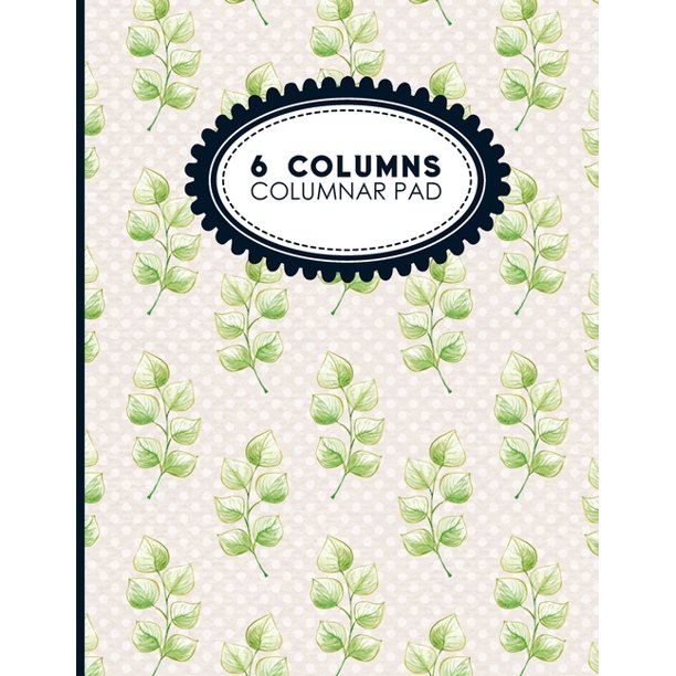 6 Columns Columnar Pad Cash Book, Accounting Ledger Notebook, Business