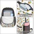thumbnail image 4 of Sunflower Black Pattern 17" Waterproof Oxford School Backpacks for Teens, S-Shape Padded Straps, for School, Travel, Hiking, Camping, 4 of 5