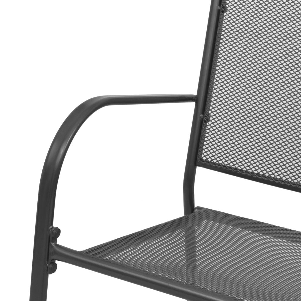 Kepooman 42.5" Outdoor Patio Garden Mesh Designed Bench with Backrest, Gray Kepooman 42.5" Outdoor Patio Garden Mesh Designed Bench with Backrest, Gray
