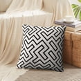 thumbnail image 4 of LALILO Throw Pillow Covers Irregular Line Lattice Geometric Black Cushion Cover 18" x 18", 2 Pack, 4 of 6