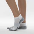 thumbnail image 4 of Calcetines deportivos con ajuste de cobre hasta el tobillo, color blanco/multicolor (3 pares), 4 of 6