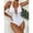 White, variant on TrendVibe365 Swimsuit Women Modest Adjustable Strap V Neck One-Piece Backless Monokinis Hollow Cutout String Tie Solid Romper Swimming Suits Modest High Cut Bikinis Tankinis for Holiday Seaside