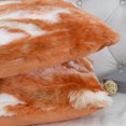 thumbnail image 2 of Home Soft Things Jacquard Faux Fur 2 Piece Throw Pillow Cover Set - Burnt Orange - 14" x 26", 2 of 7