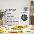 thumbnail image 3 of 4x6 Rug, Sunflower Rug, Daisy Yellow Flower Rugs for Living Room Bedroom, Girls Spring Floral Carpet, Washable & Non Slip & Soft Low Pile Large Indoor Area Rug, Sunflower Home Decor & Gifts, 3 of 7